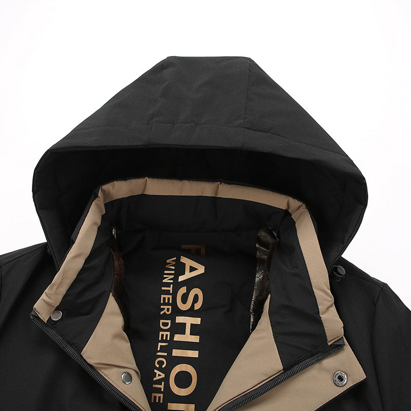 Men's Graphene Warm Thickened Casual Cotton-padded Clothes Coat