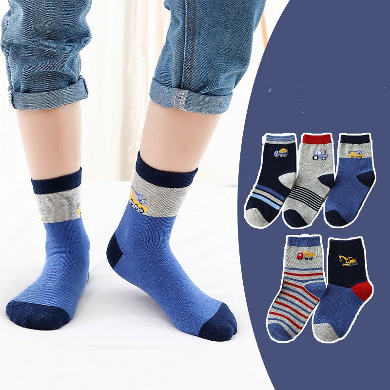 Children's Socks Combed Cotton Students Boneless Middle Tube