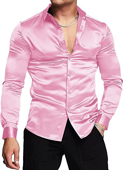 Men's Fashion Lapel Casual Long-Sleeve Shirt