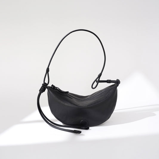 Half Moon Dumpling Sheepskin Retro Shoulder Messenger Bag