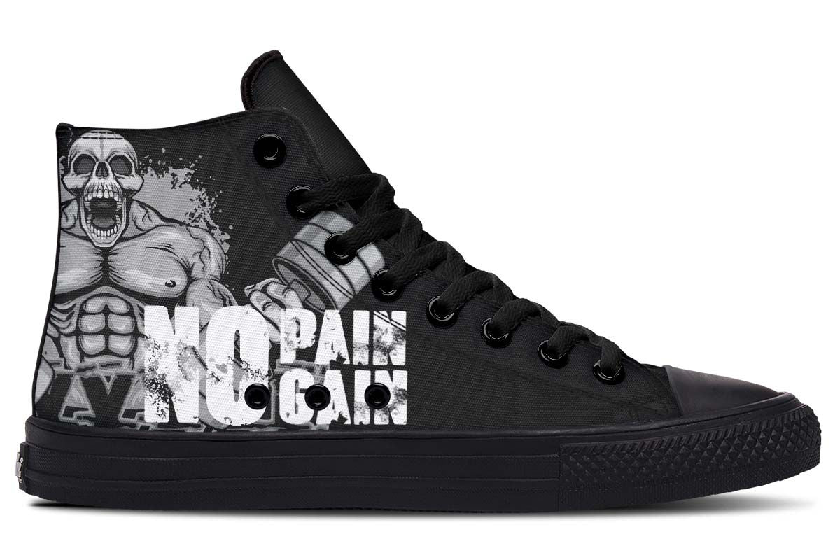 Men's And Women's Fashion Color Printing High-top Canvas Shoes