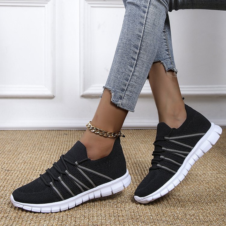 Large Size Women's Shoes Breathable Sports Laces Casual Running Women's Shoes