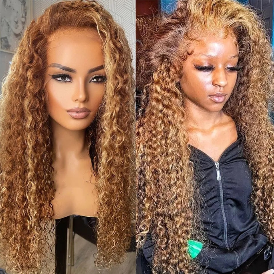 Front Lace Long Curly Wig Head Cover 13x 4