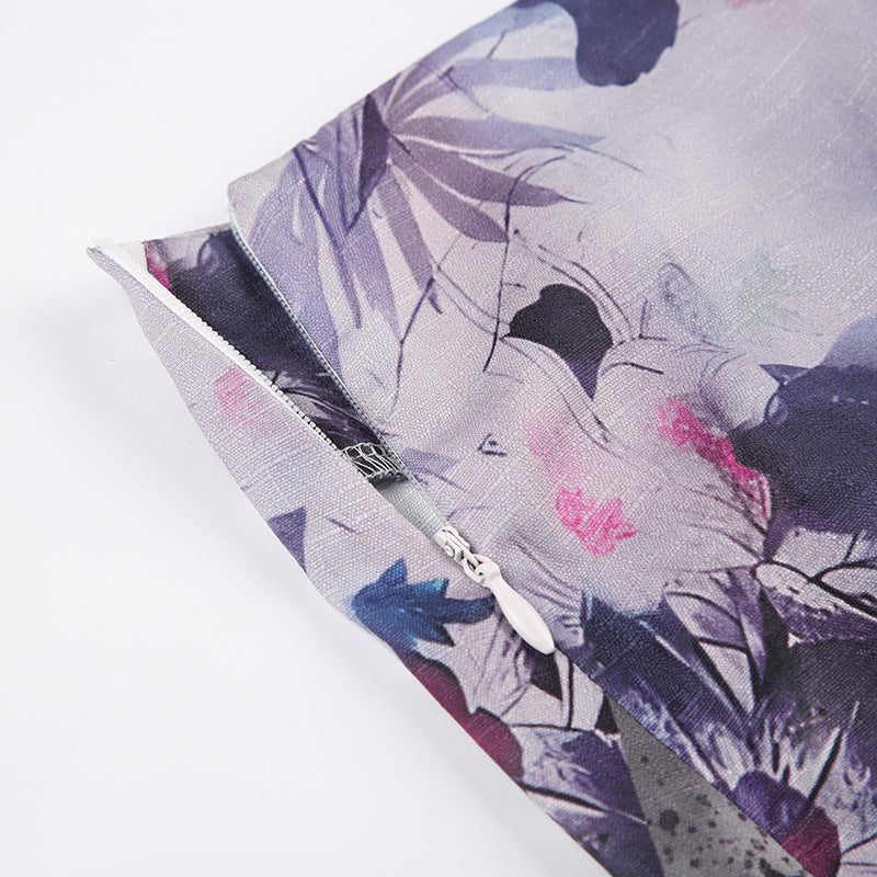 Women's Vintage Floral Printed Woven Skirt