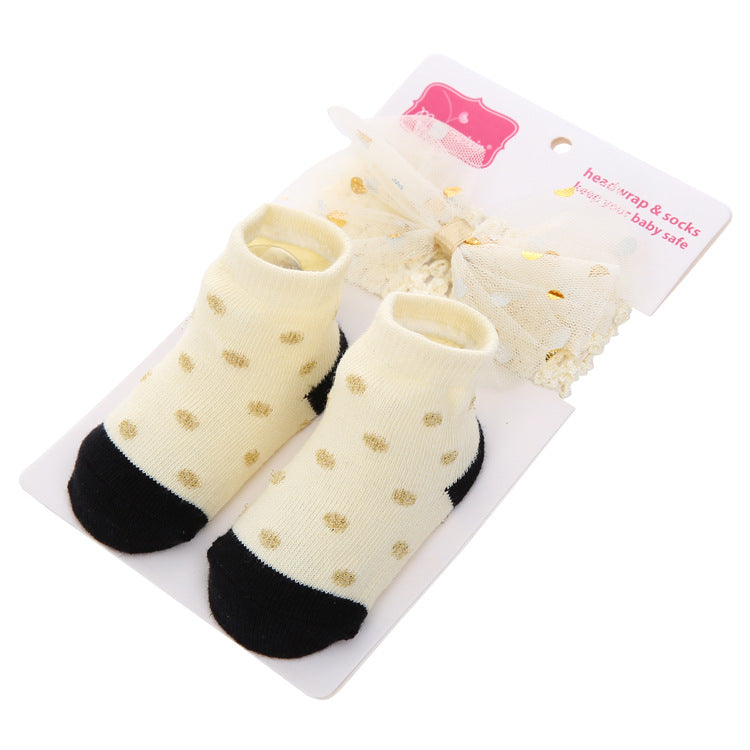 New Polka Dot Three-dimensional Hair Ball Flip Up Children's Socks