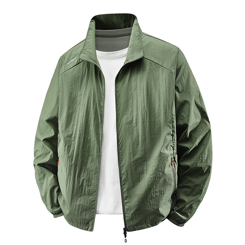 Mens Lightweight Casual Large-size Sun-protective Jacket