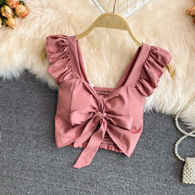 Xiayang Style Women's Short Bow Vest