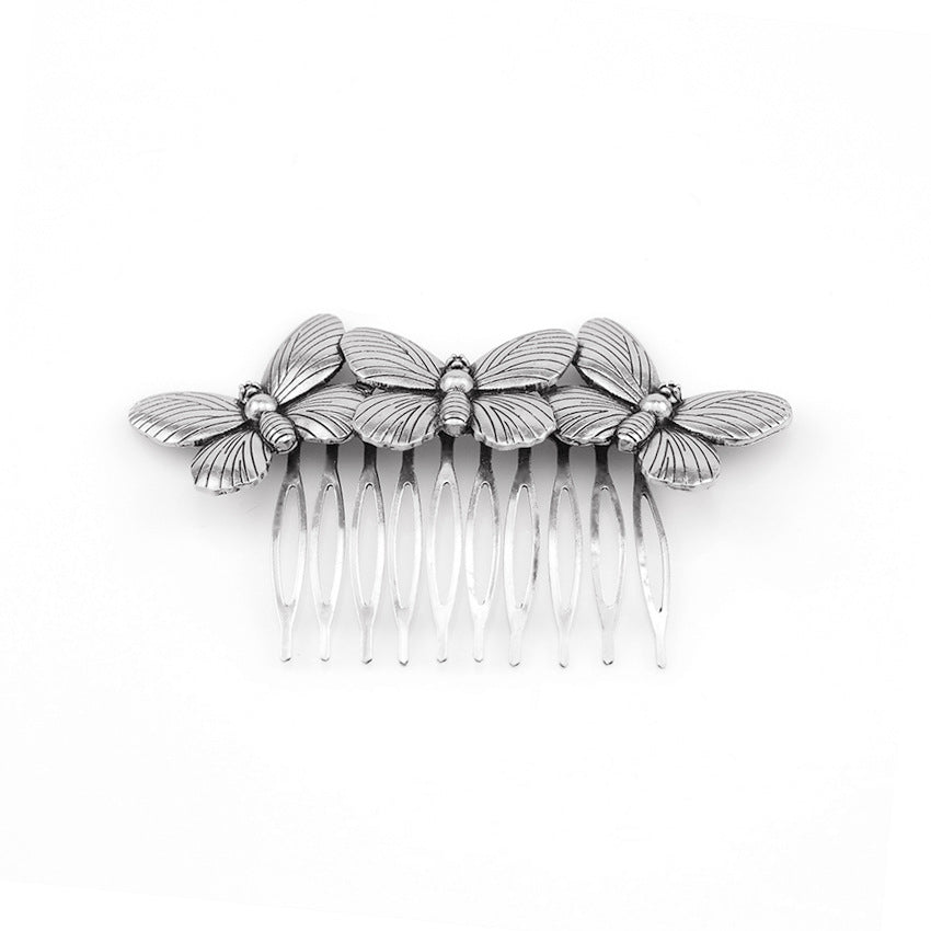 Korean Version Of Creative Headdress Retro Exaggerated Feather Leaf Spring Hairpin