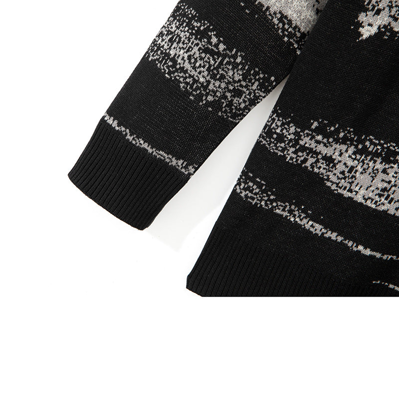 Rundhalset Pullover Herre Strikket Sweater Langærmet