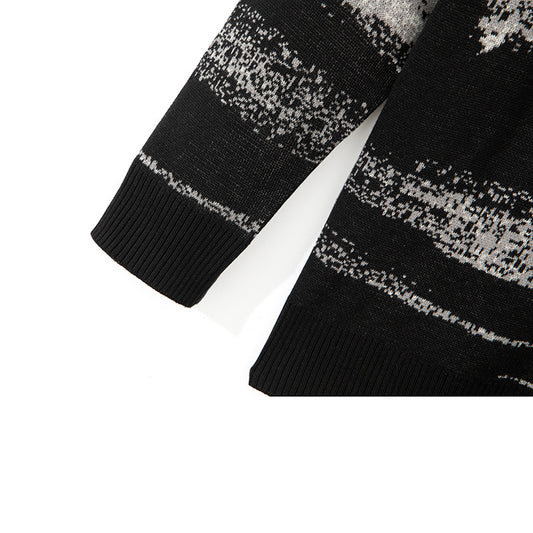 Rundhalset Pullover Herre Strikket Sweater Langærmet