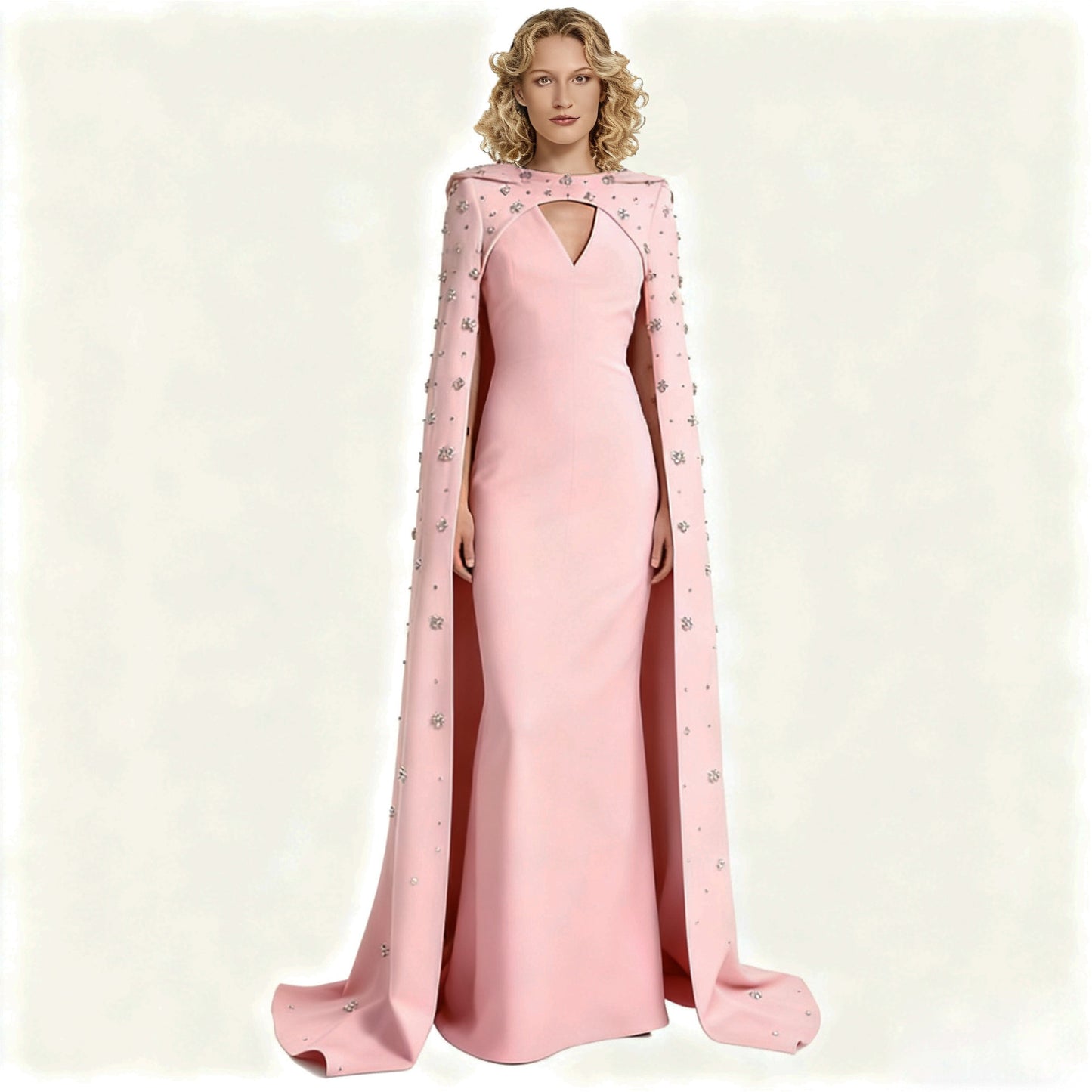 Heavy-duty Beaded And Diamond-encrusted Off-shoulder Long Dress