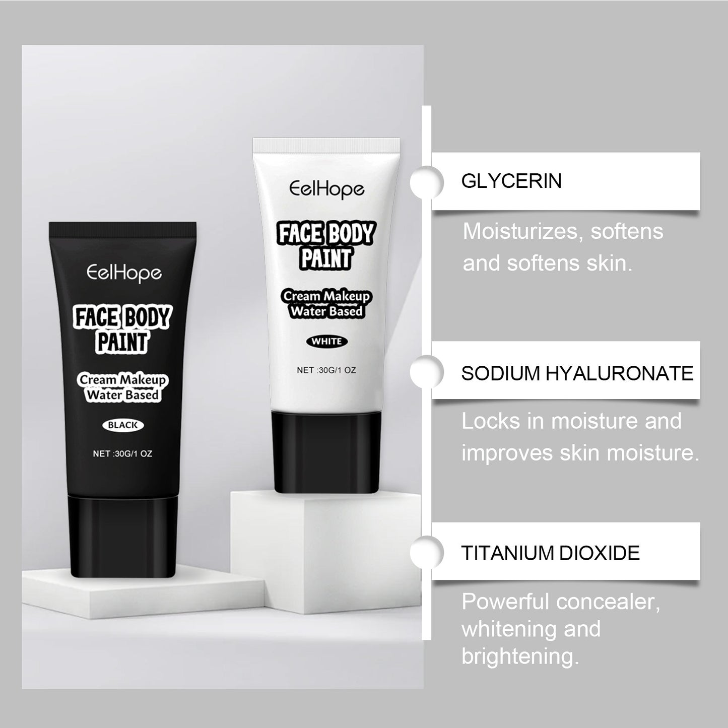 Black And White Foundation Painted Cream