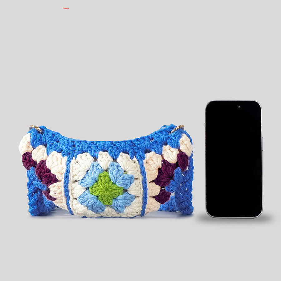 Grandma Plaid Cotton Thread Woven Bag