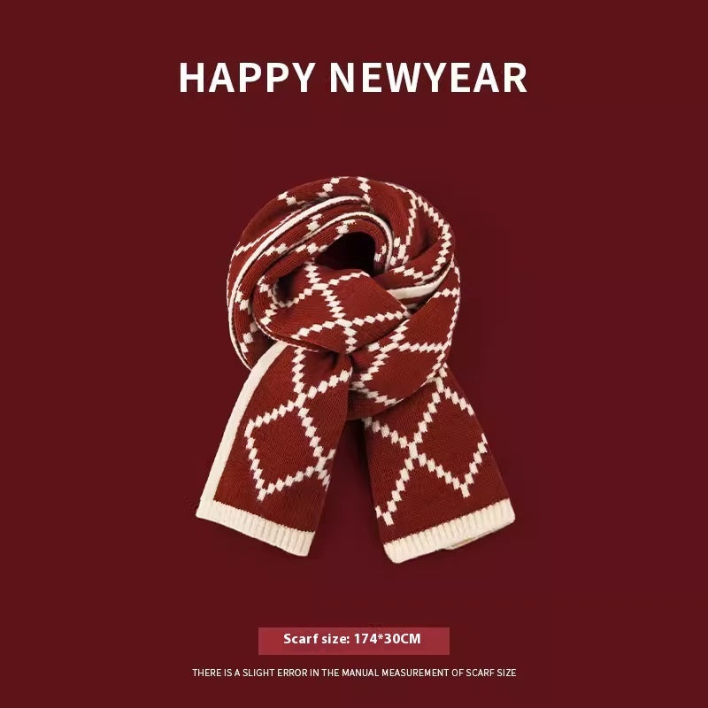 Short Knitted Handmade Small Scarf Women