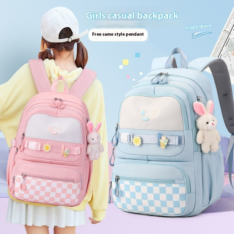 High School Student Burden Reduction Spine Protection Large Capacity Simple Backpack