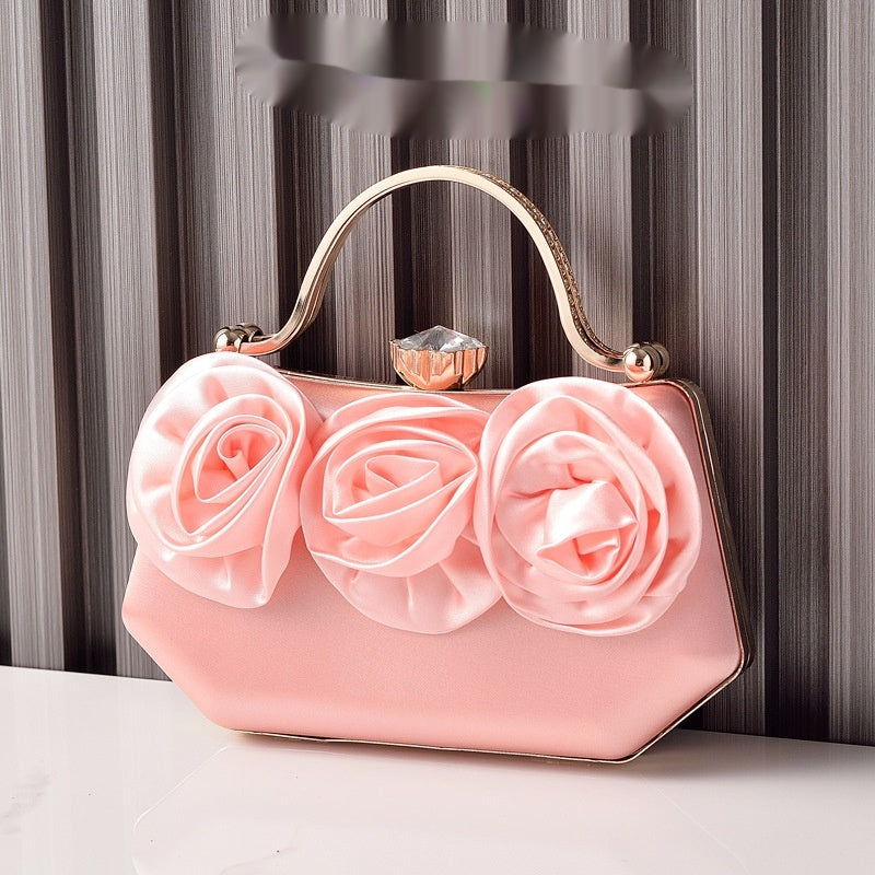 Silk Flower Evening Bag Dress Matching Party