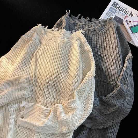 Men's And Women's Round Neck Knitted Sweater