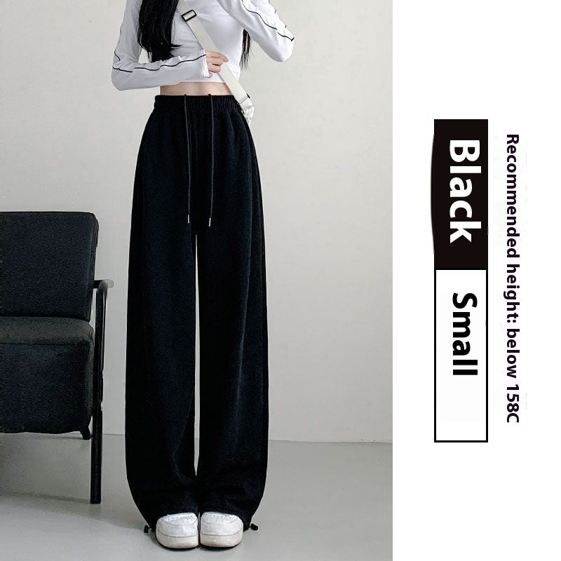 High Street Loose Wide Leg Leisure Ankle-tied Sweatpants