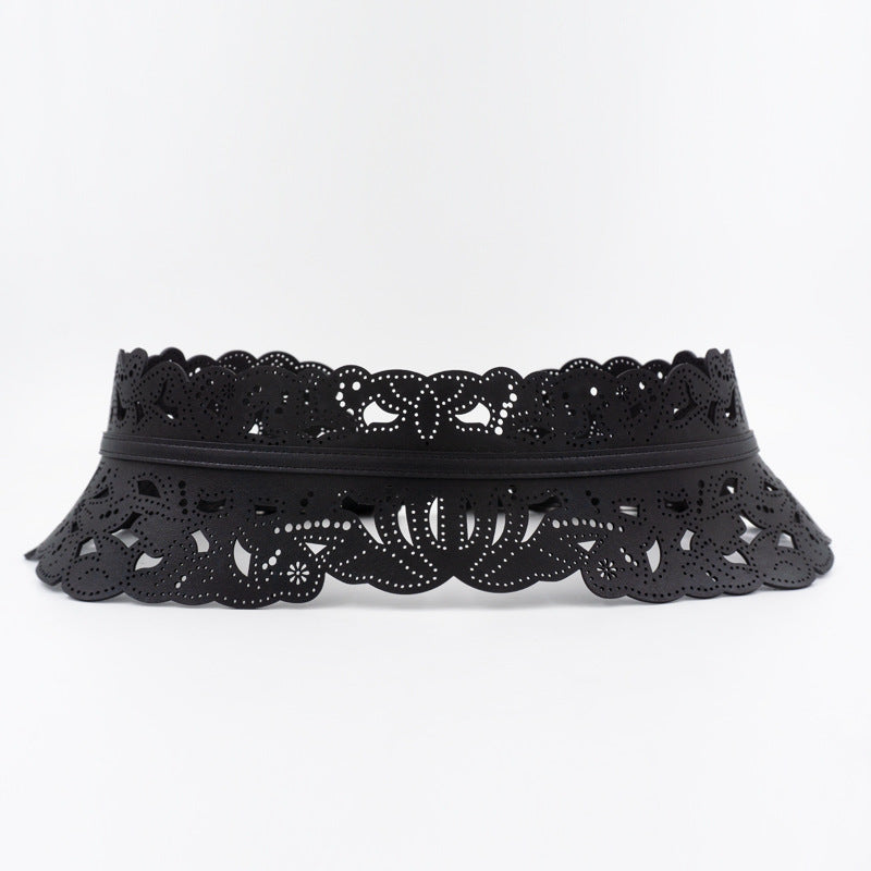Women's Cowhide Belt Decoration Fashion Girdle Match With Coat Waist-tight Leather Belt
