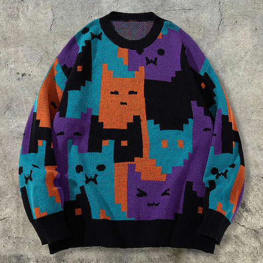 Mens Cartoon Sweater With Long Sleeves