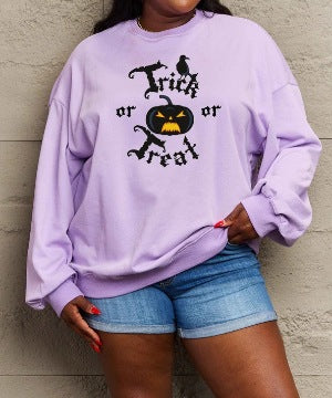 Women's Printed Long Sleeve Loose Sweatshirt Round Neck