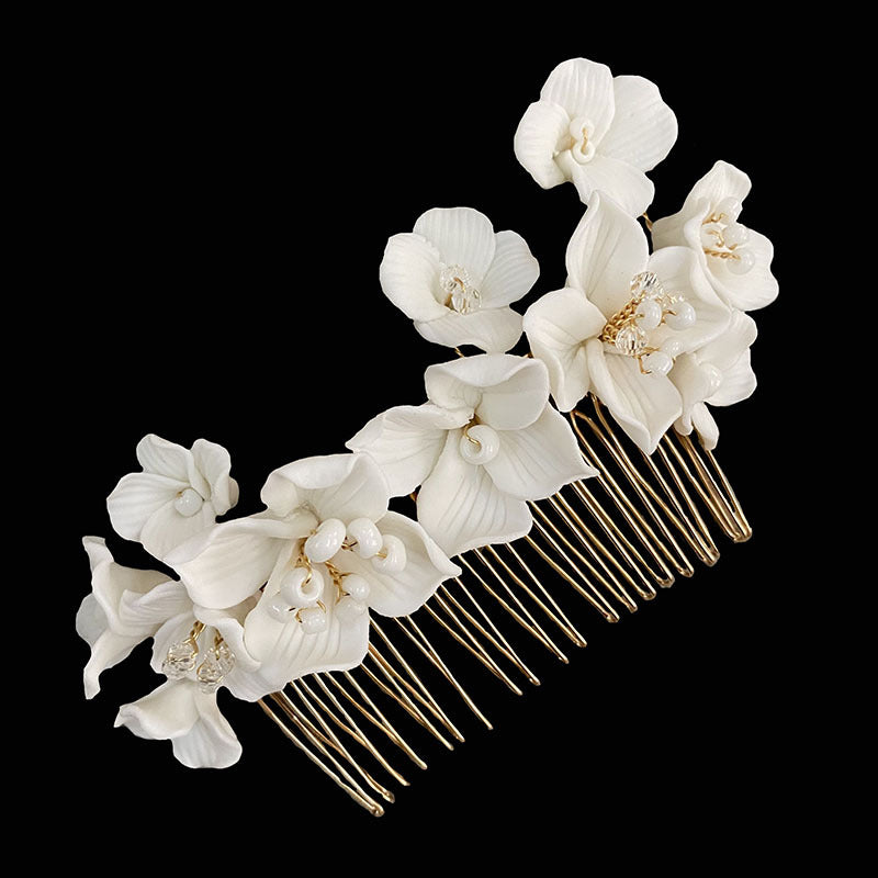 Bridal Headwear Accessories White Ceramic