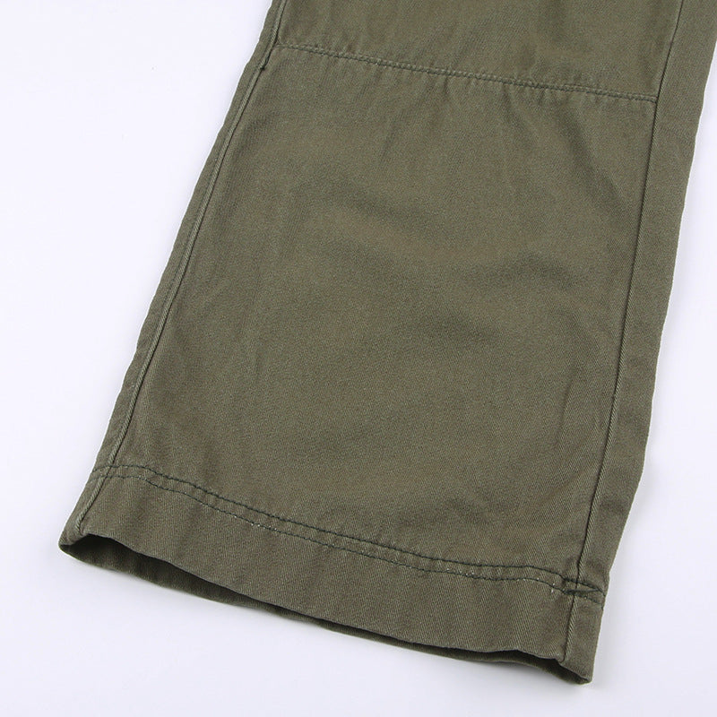 Street Casual Women's Hip Hop Trend Straight Cargo Pants