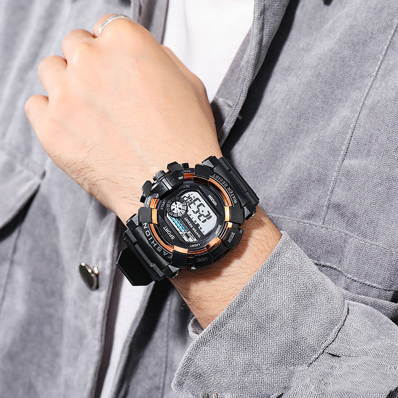 Outdoor Waterproof Sports Multifunctional Popular Luminous Men's Digital Watch