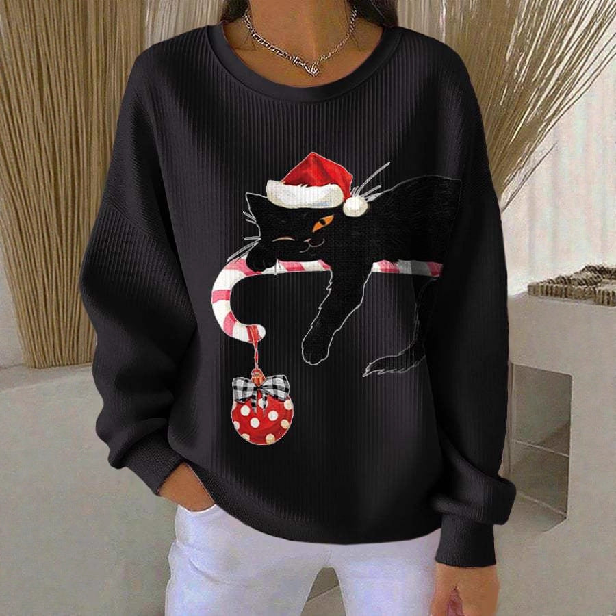 Relaxed-fit Casual Autumnwinter Long-sleeve Crew-neck Sweatshirt
