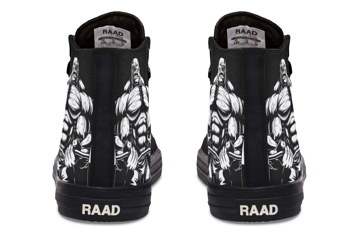 Men's And Women's Fashion Color Printing High-top Canvas Shoes