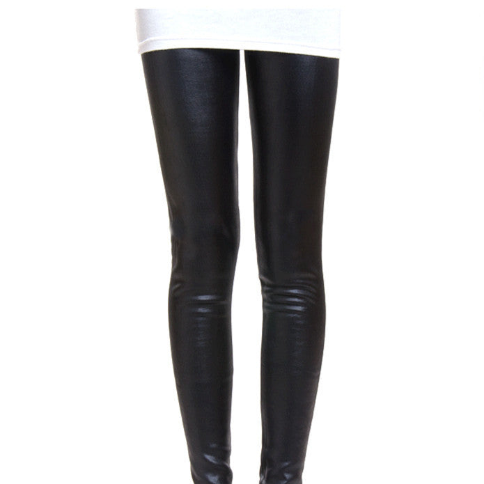 Women's Faux Leather Fleece Thickening Leggings