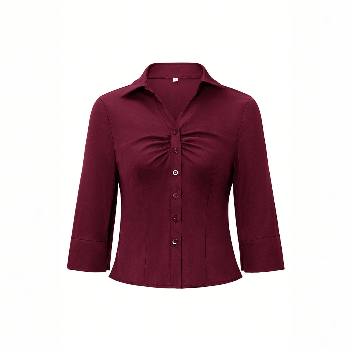Solid Color Buttons Long Sleeve Shirt For Women