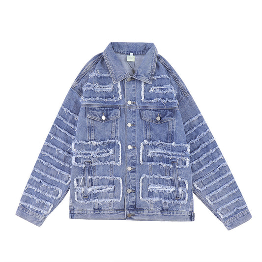 Men's Fashion Personality Distressed Jacket Trend