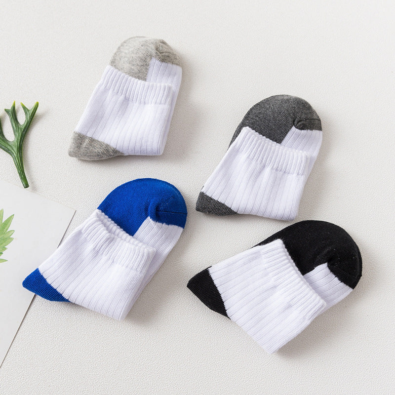 Spring Autumn Summer White Middle School Children's Socks