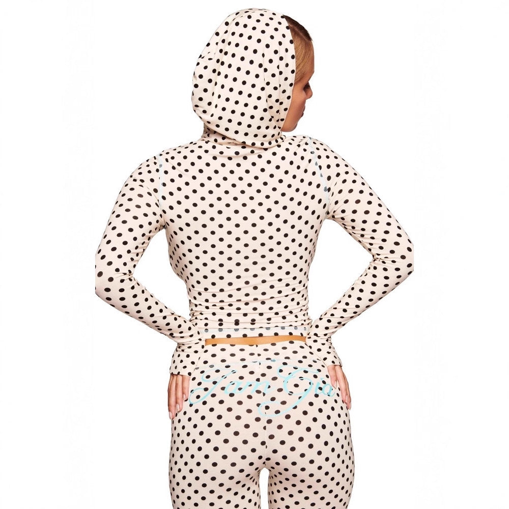Solid-color Open-collar Printed Casual Long-sleeve Suit