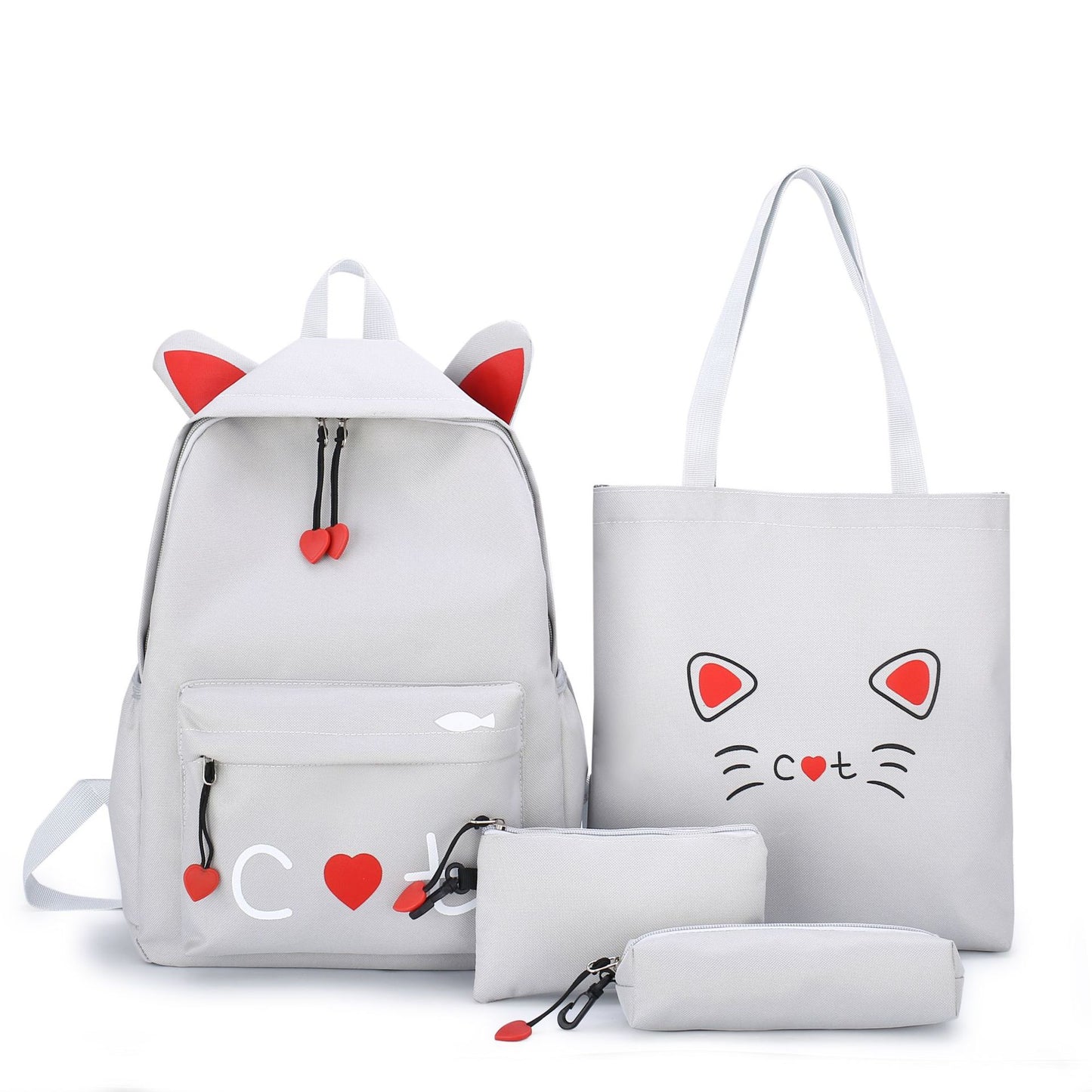 Schoolbag For Elementary School Students Four-piece Large-capacity Backpack