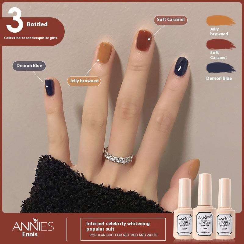 Women's Three-color New Ice Jelly Nude Color Gel Nail Polish Suit