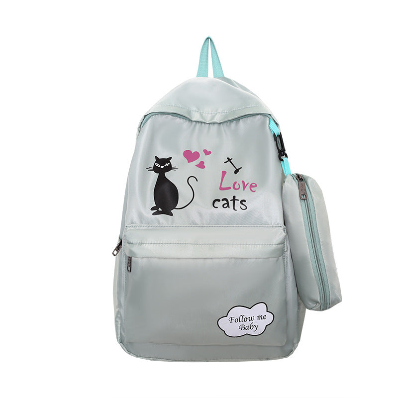 Female Cartoon Print Large-capacity Backpack