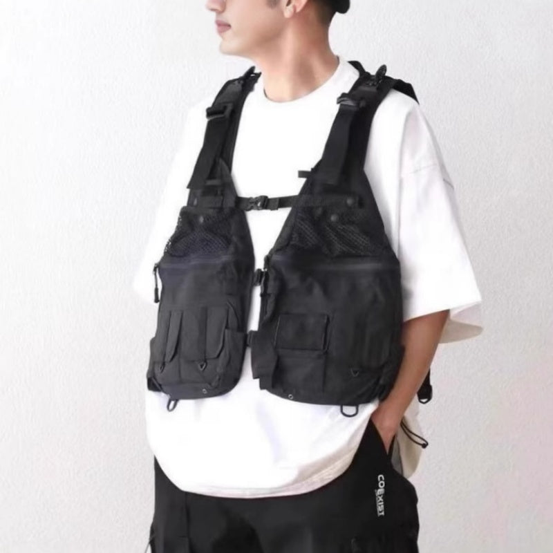 Outdoor Mechanical Style Multi-pocket Workwear Tactical Vest