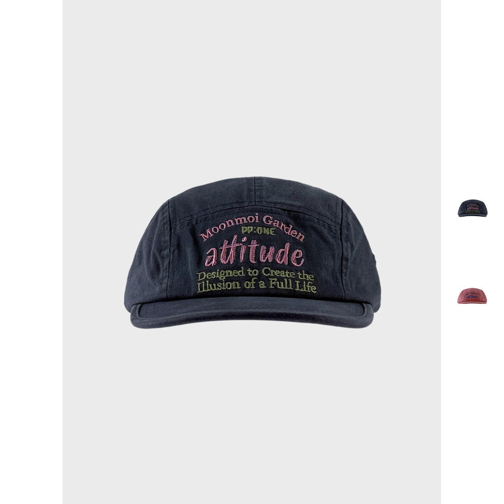 Retro Flat-brim Cap With A Niche Washed-letter Design