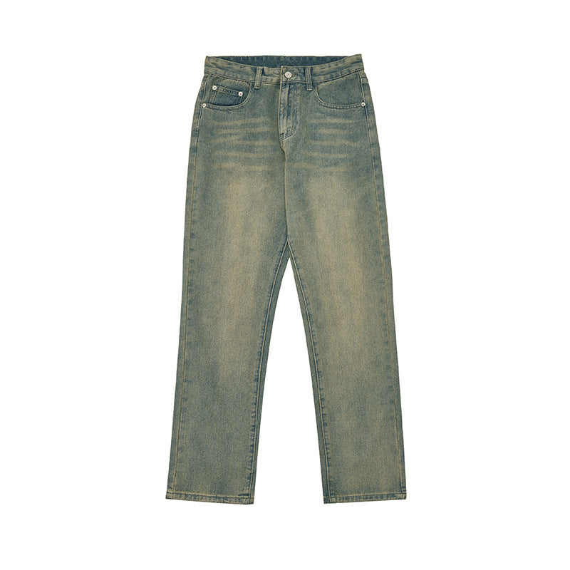 Retro Slim-fitting Fashion Brand Jeans Casual Straight-leg Jeans For Men