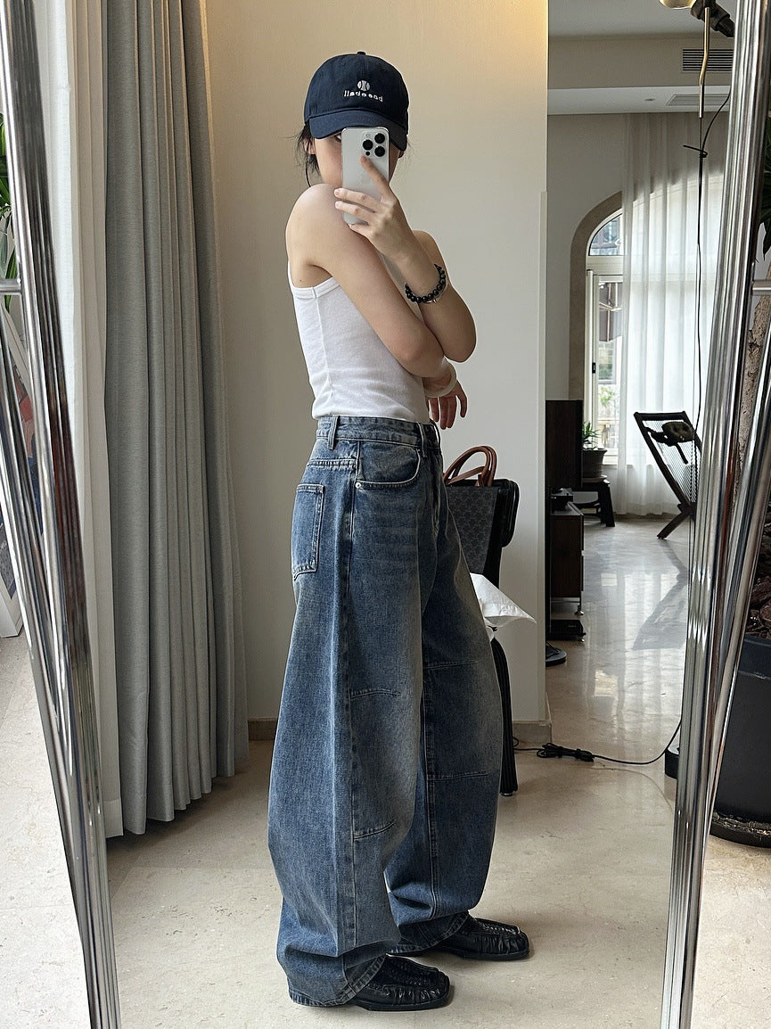 Løstsiddende vidde ben slim-fit casual bukser til kvinder