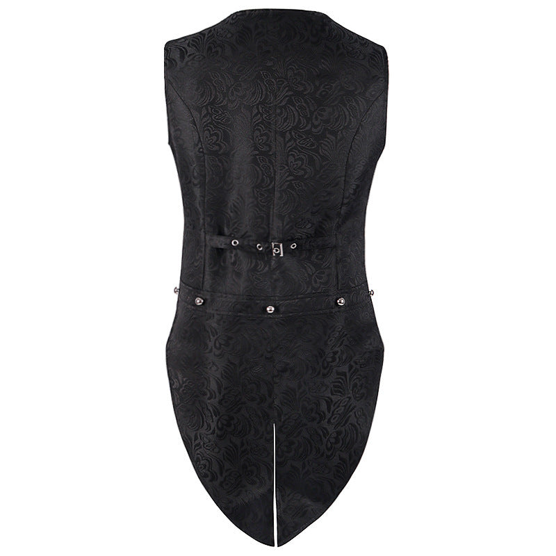 Spring And Autumn Punk Men's Clothing Solid Color Formal Wear Slim Men's Casual Vest