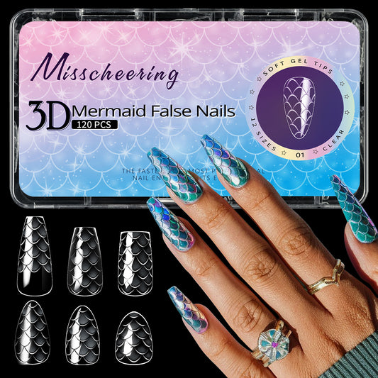Scale Long Shaping Nail Tip  3D