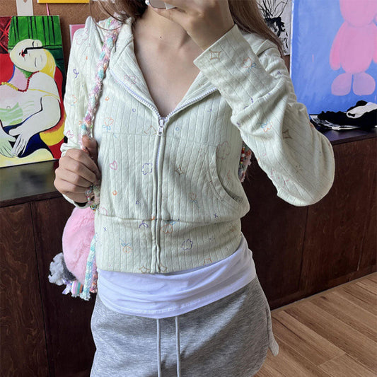 Cute Cardigan Hoodie Women's Slimming