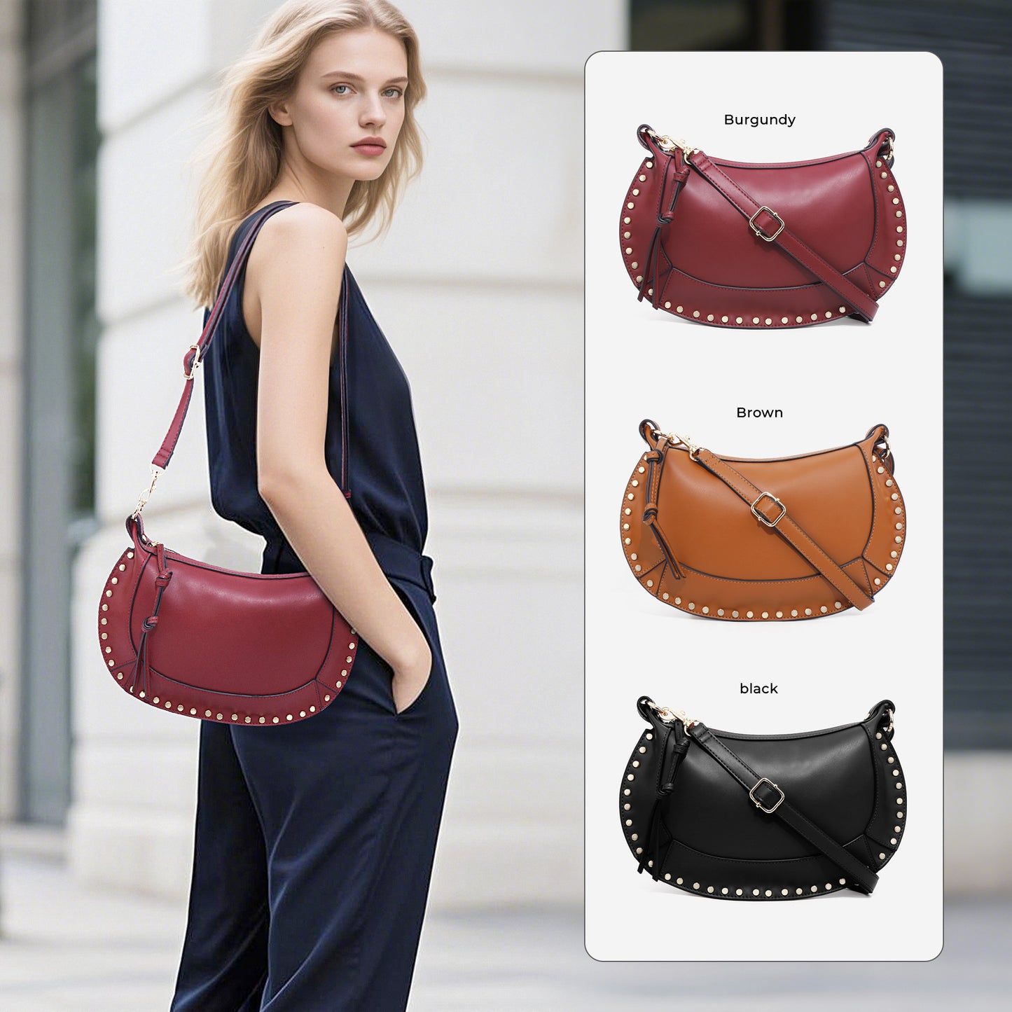 Single Shoulder Crescent Retro Women's Bag