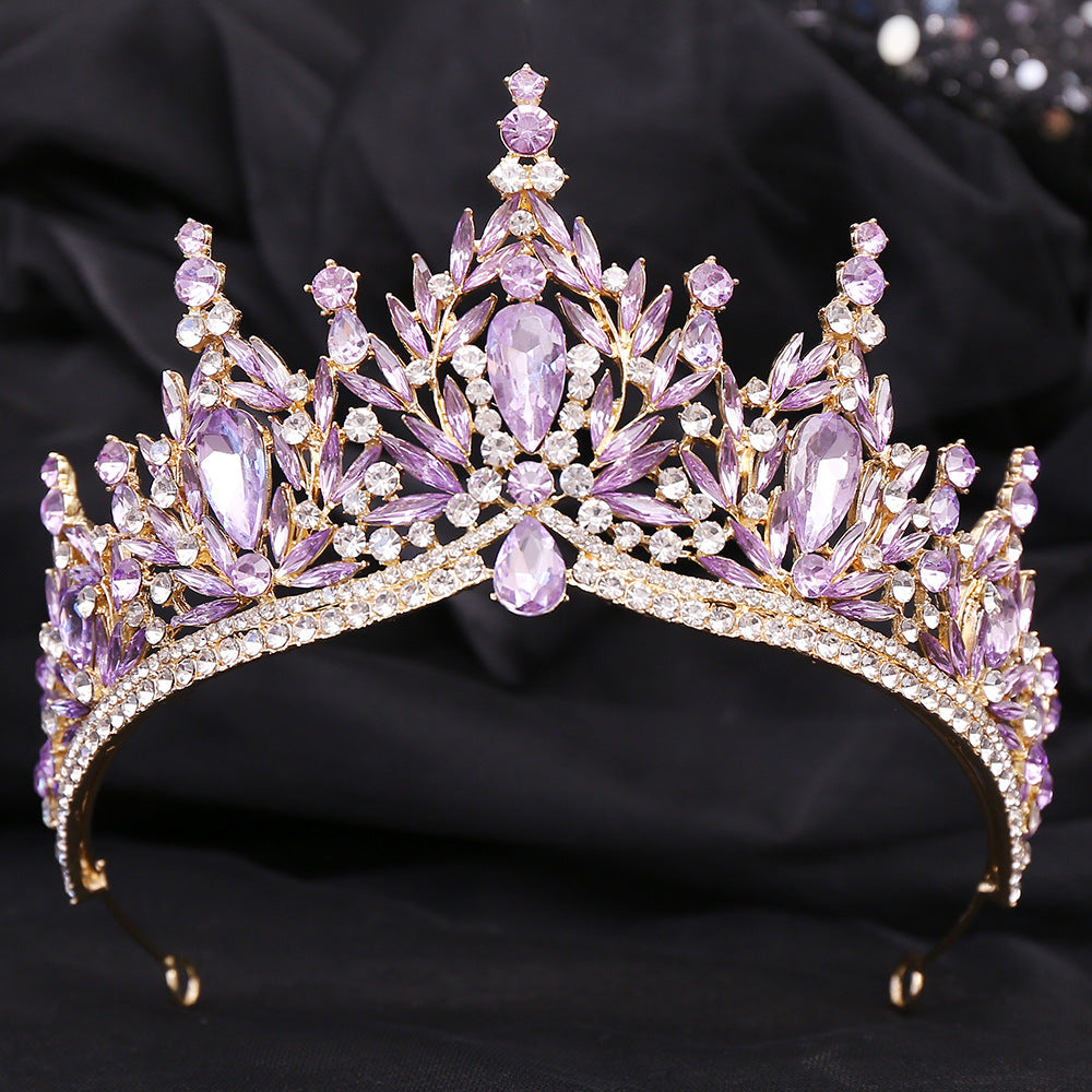 Bridal Crystal Leaf Crown Headdress Female