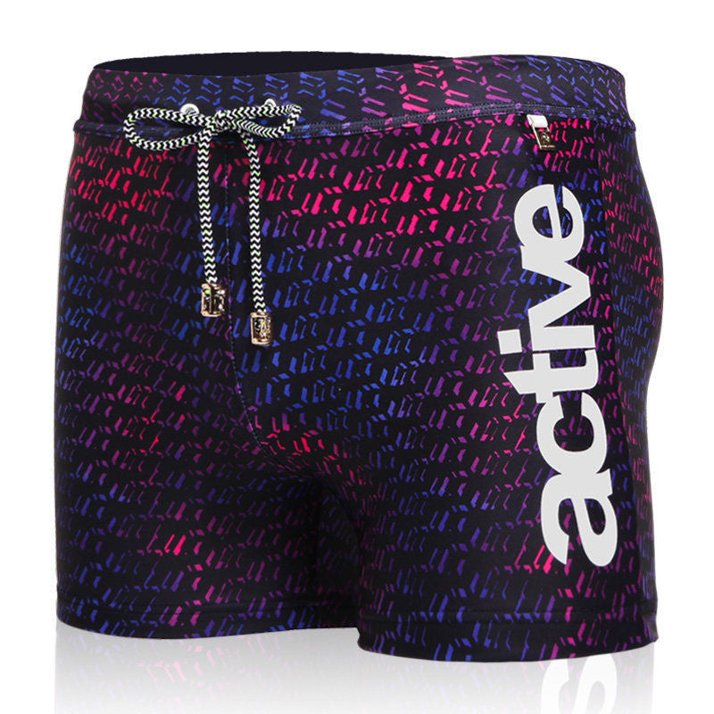 Men's Anti Embarrassment Boxer Swimming Trunks
