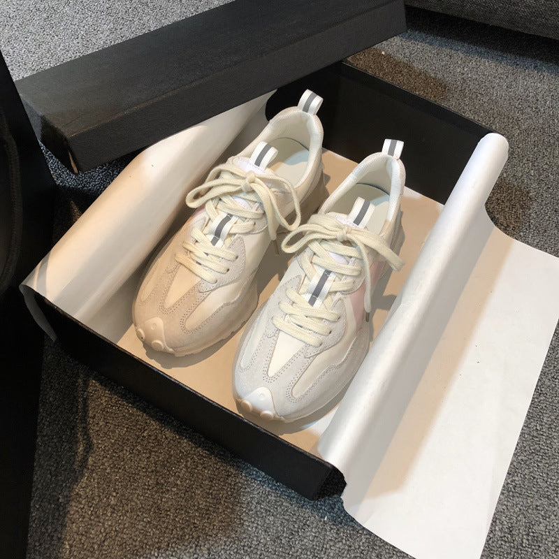 Breathable Small Waist Crystal Sole Sneakers