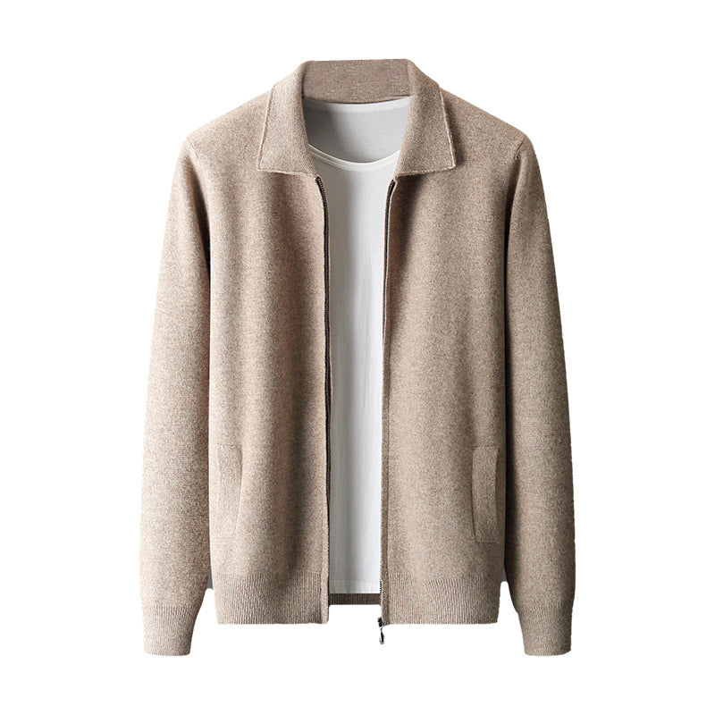 Men's Autumn And Winter Wool Knit Cardigan Loose Outer Wear
